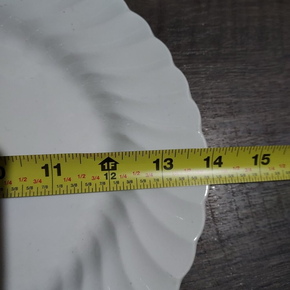 Johnson Brothers Ironstone Snow White Regency 14" Scalloped Edge Oval Platter - Picture 8 of 8